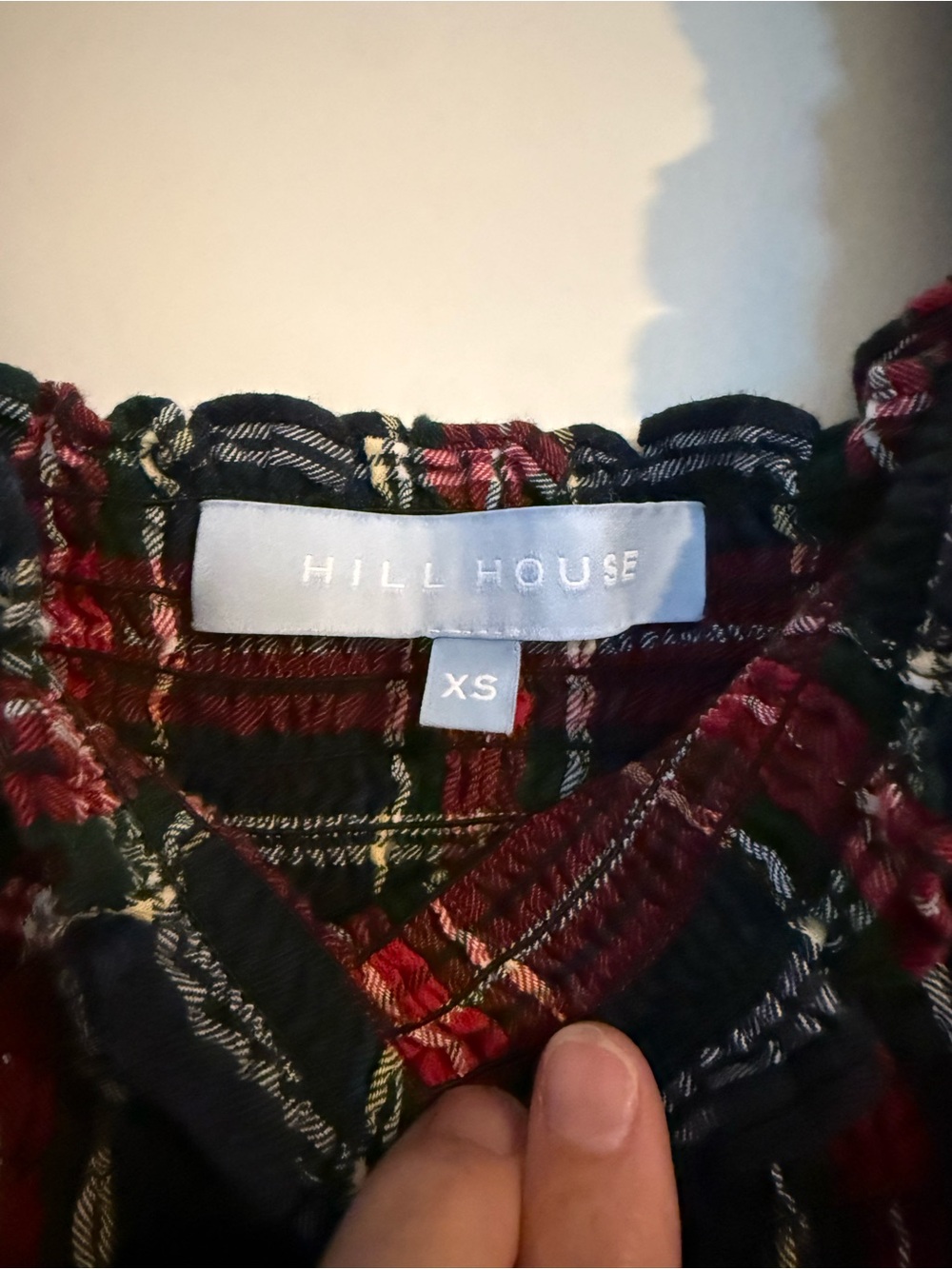 Hill House Navy and Red Plaid nap dress - Picture 2 of 2